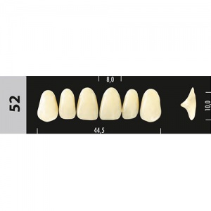 Стоматорг - Зубы Major D4  52 фронтальный верх, 6 шт (Super Lux)