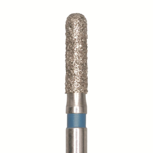 Стоматорг - Бор алмазный 838L 016 FG, синий, 5 шт. Форма: цилиндр с закругленным концом