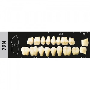 Стоматорг - Зубы Major D4 79N жевательный верх, 8 шт (Super Lux)