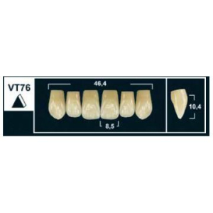 Стоматорг - Зубы Yeti A3,5 VT76 фронтальный верх (Tribos) 6 шт.