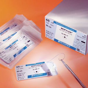 Стоматорг - Шовный материал Мопилен DS 16, 1.5 EP 4-0 USP, 0.45 m, голубой