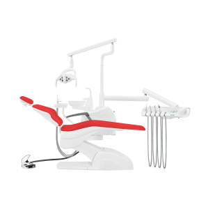 Установка стоматологическая Fengdan QL2028 (Pragmatic) с нижней подачей со скалером с мягкой обивкой цвет М02 красный - Fengdan
