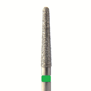 Стоматорг - Бор алмазный 852 023 FG, зеленый, 5 шт. Форма: конус с закругленным концом