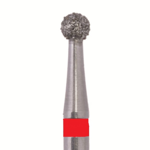 Стоматорг - Бор алмазный 801 021 FG, красный, 5 шт. Форма: шар