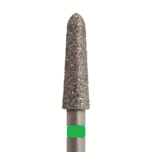 Стоматорг - Бор алмазный 878 023 FG, зеленый, 5 шт. Форма: пуля
