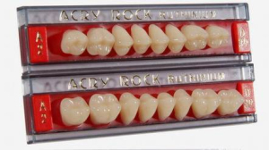 Стоматорг - Зубы AcryRock планка из 8 зубов жеват.низ. D-43, цвет D2