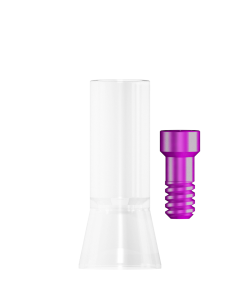 Стоматорг - Пластиковый вклеиваемый колпачок MedentiBASE, короткий, включая винт для моделирования, Серия I