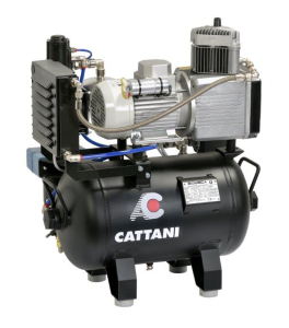 Компрессор Cattani на 1 установку, 1 цилиндр, с осушителем (без кожуха), ресивер 30 л - Cattani