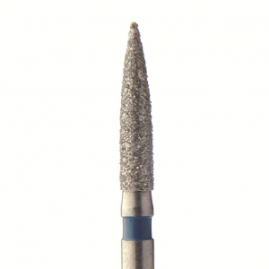 Стоматорг - Бор алмазный 862 010 FG, синий, 5 шт. Форма: цилиндр с заостренным концом