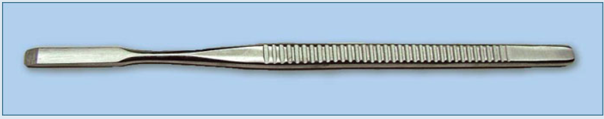 Стоматорг - Долото с рифленой ручкой плоское 4 мм (Можайск)