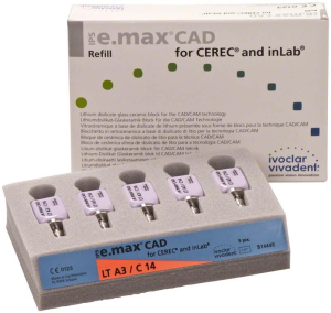 Стоматорг - Блоки Ivoclar Vivadent IPS emax CAD for CEREC/inLab LT A1 С14 5 шт