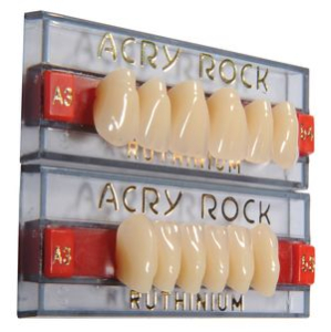 Стоматорг - Зубы AcryRock планка из 6 зубов фронт.верх S-26, цвет C2